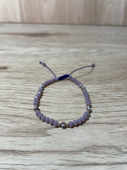 Purple Adult "Evil Eye" Bracelet