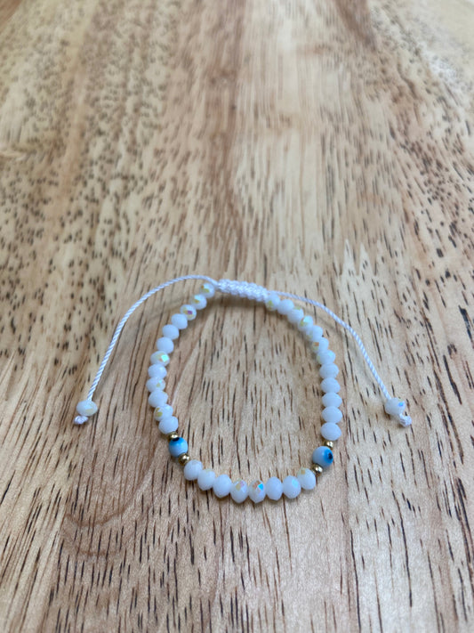 White Child "Evil Eye" Bracelet