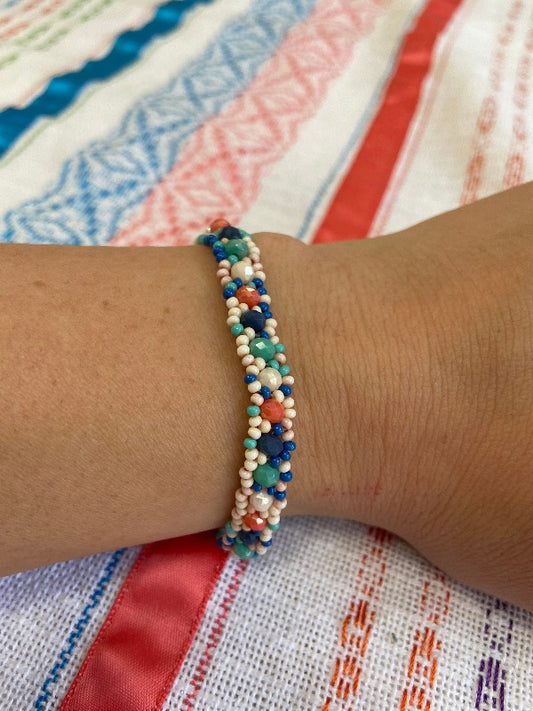 Beaded Daisy Flower Bracelet