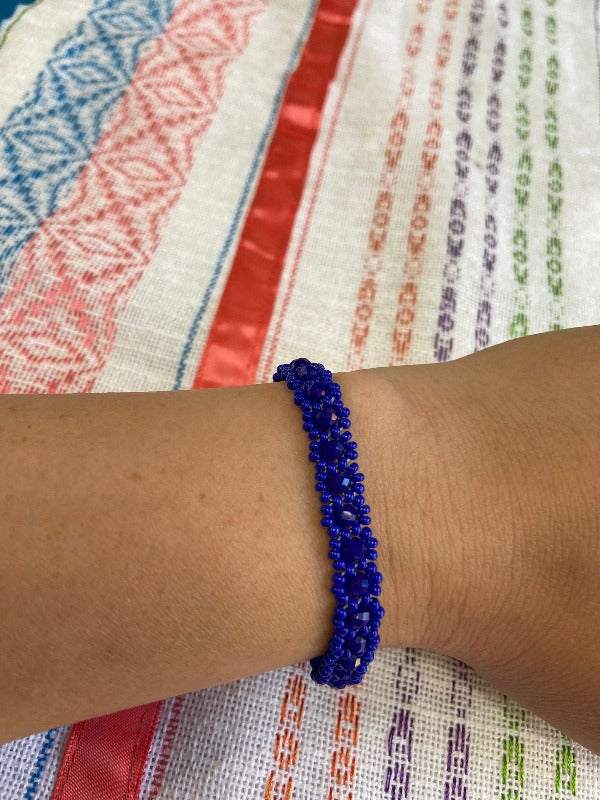 Beaded Daisy Flower Bracelet