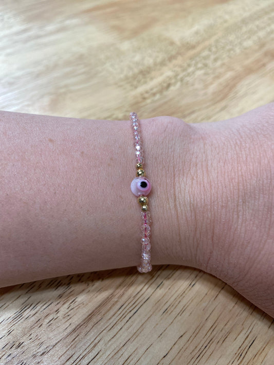 Pink Adult "Evil Eye" Bracelet