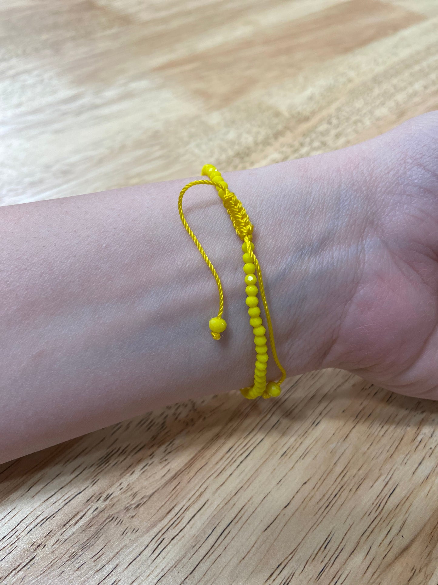 Yellow Adult "Evil Eye" Bracelet