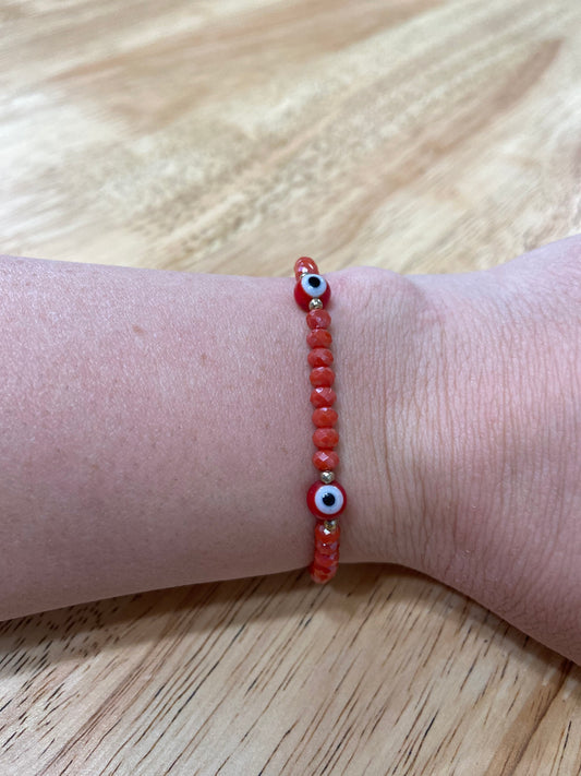 Red Adult "Evil Eye" Bracelet