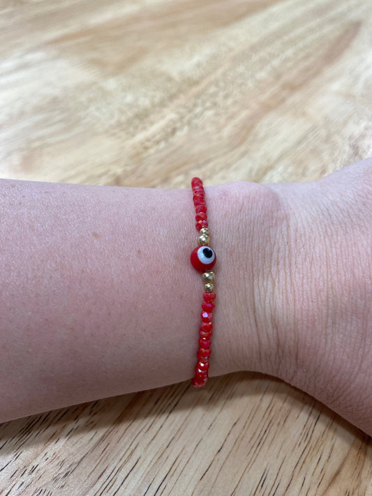 Red Adult "Evil Eye" Bracelet