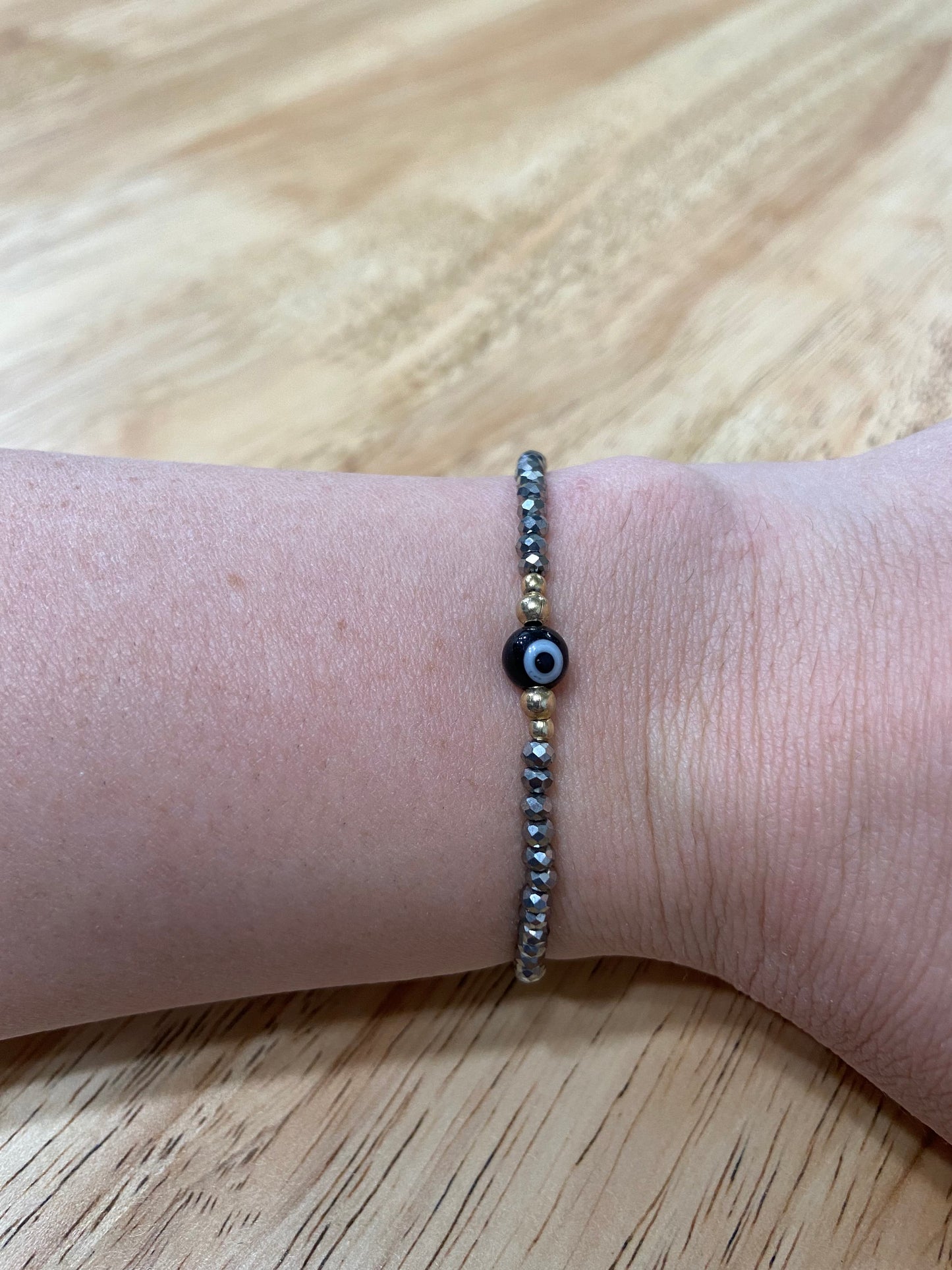 Black Adult "Evil Eye" Bracelet