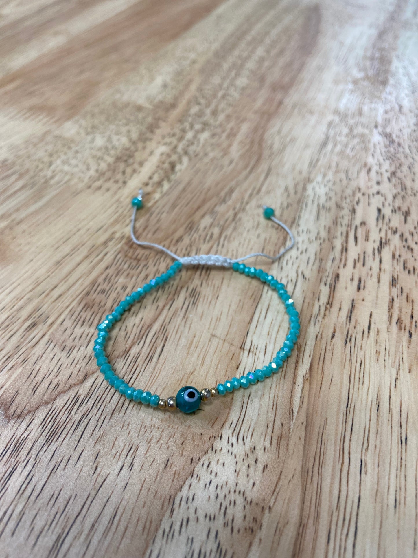 Light Blue/Turquoise Adult "Evil Eye" Bracelet