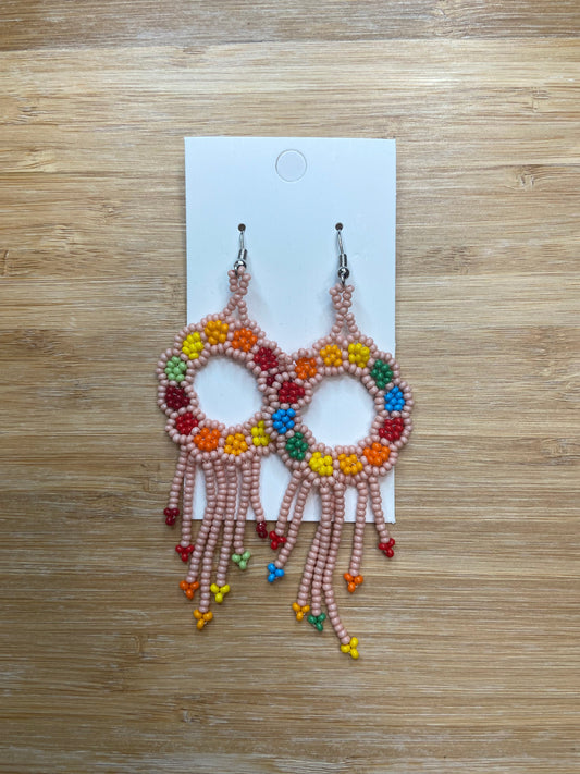 Beaded Earrings (Circle)